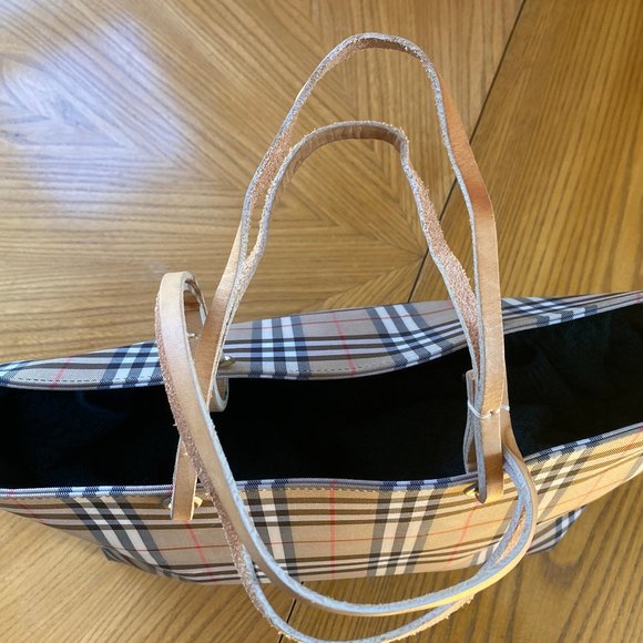 Vintage Burberry Plaid Tote - Picture 5 of 10